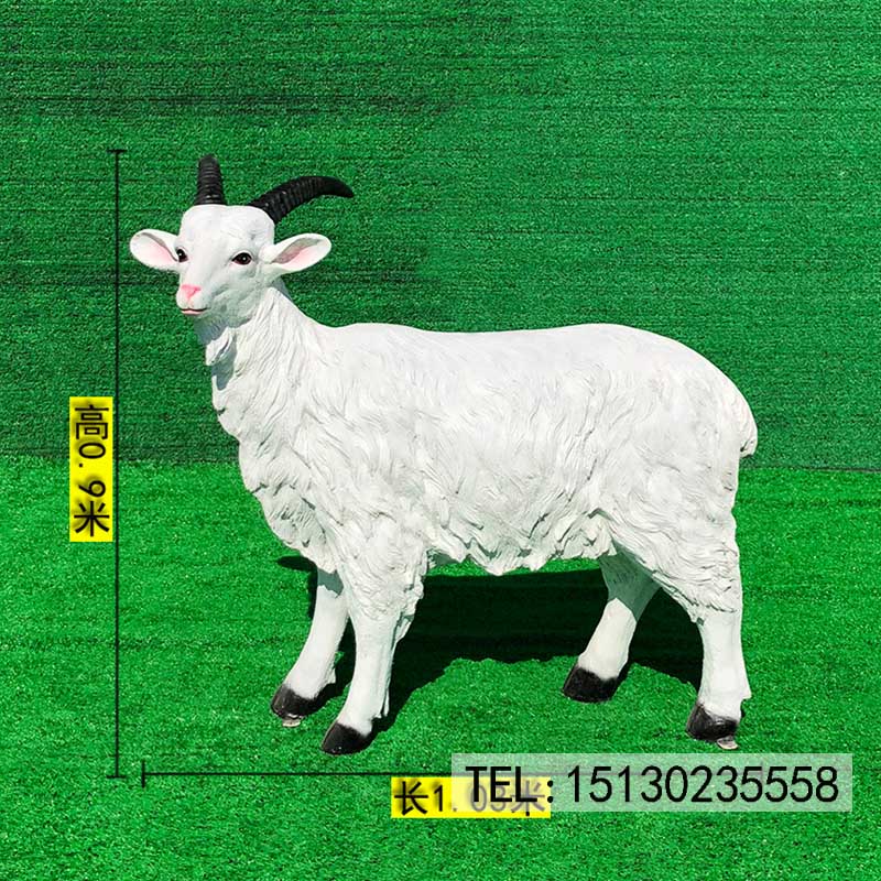 玻璃鋼動物山羊綿羊 動物雕塑供應現貨圖