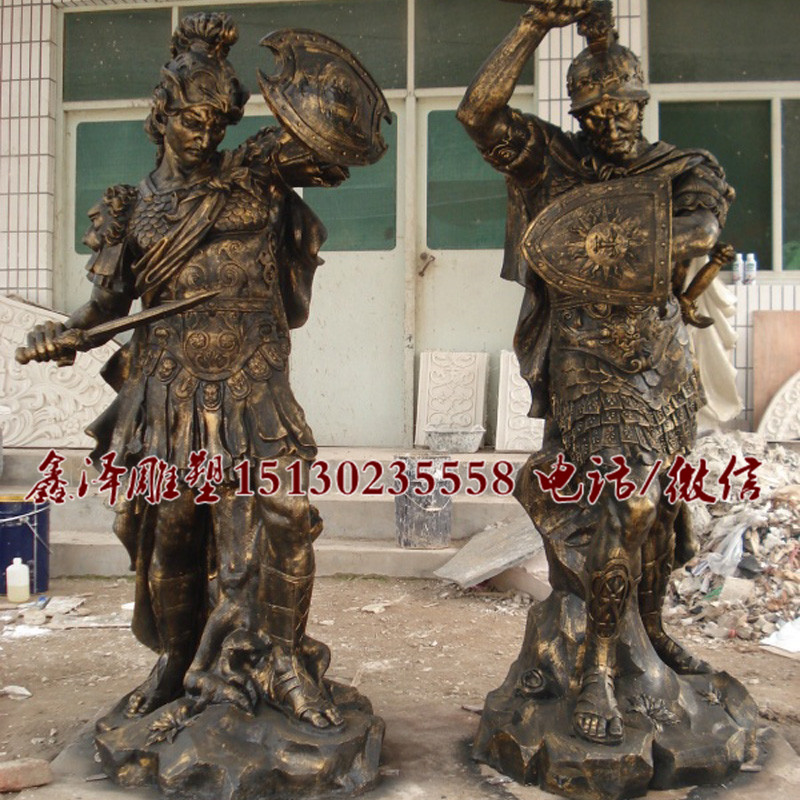 羅馬武士玻璃鋼樹脂雕塑歐式人物西方人物酒店裝飾雕塑擺件